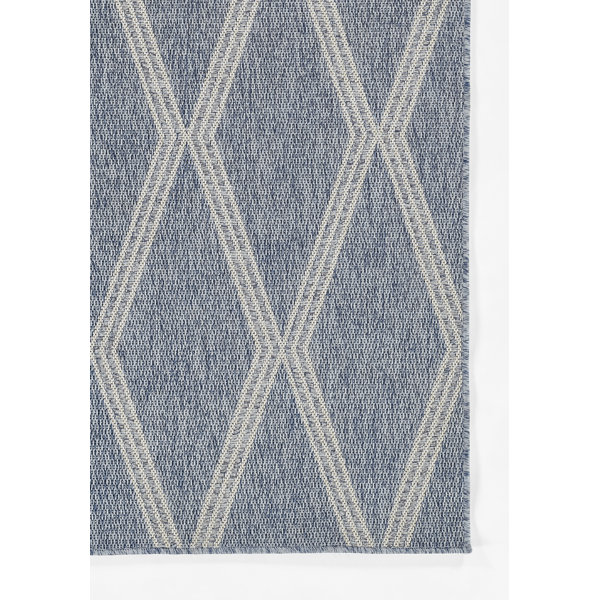 Twill Blue/Gray Indoor/Outdoor Rug Birch Lane